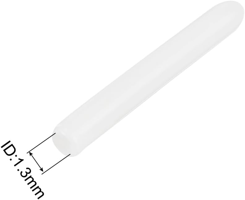 uxcell 20pcs Rubber End Caps 1.3mm ID Vinyl Round Tube Bolt Cap Cover Thread Protectors White