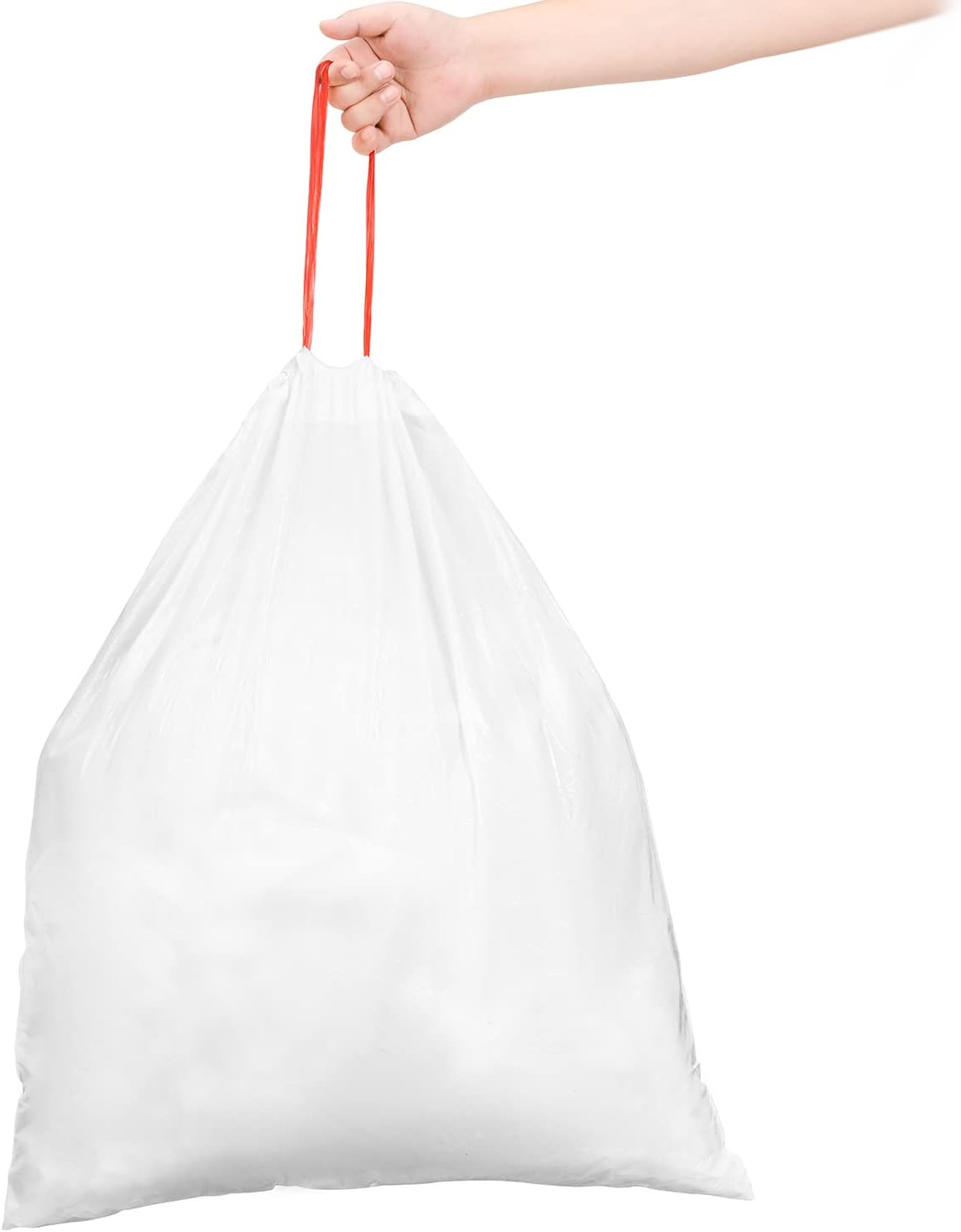 Small Trash Bag 4 Gallon Drawstring Garbage Bags For Small Trash Cans 2-4 Gallon, Office kitchen Bathroom, Thickened Stretchy (100 Count)