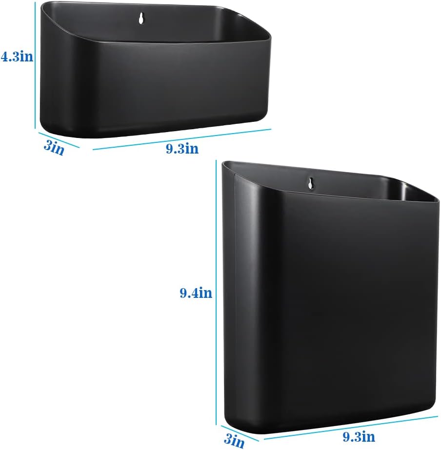 Picowe Magnetic Laundry Storage, Large Lint Holder Bin for Laundry Room, Space-Saving Trash Container Hanging on Dryer, Washer or Wall Mount Trash Bin (Black)