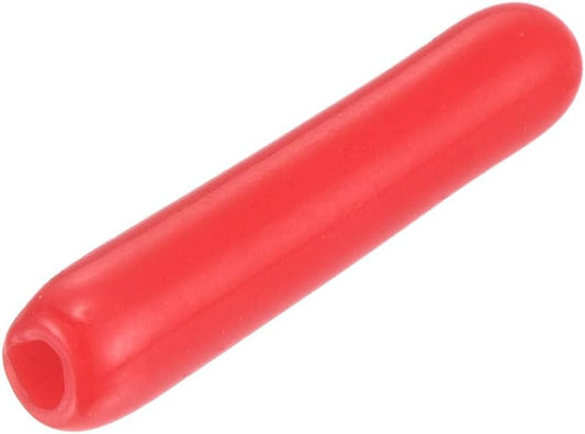 uxcell 20pcs Rubber End Caps 1.3mm ID Vinyl Round Tube Bolt Cap Cover Thread Protectors Red