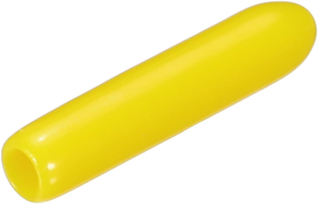 uxcell 20pcs Rubber End Caps 2mm ID Vinyl PVC Round Tube Bolt Cap Cover Screw Thread Protectors Yellow