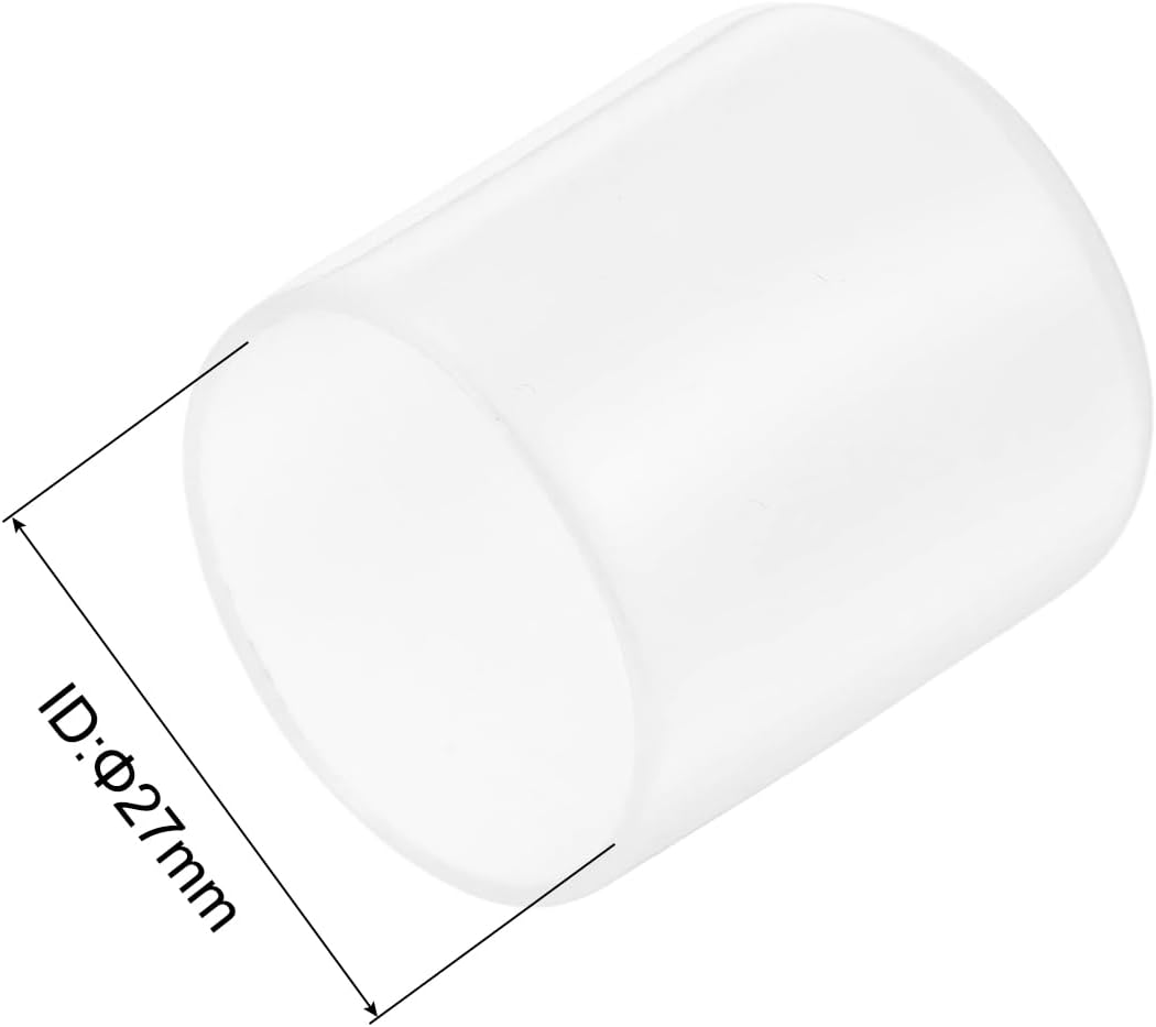uxcell 20pcs Rubber End Caps Protective Caps 27mm(1 Inch) ID Vinyl PVC Round Tube Bolt Cap Cover Screw Thread Protectors, Clear