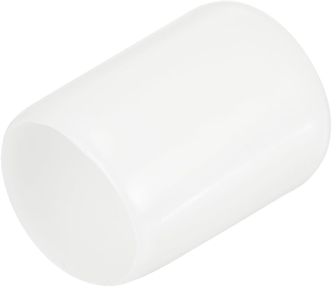 uxcell 20pcs Rubber End Caps 14.5mm ID Vinyl Round Tube Bolt Cap Cover Thread Protectors White