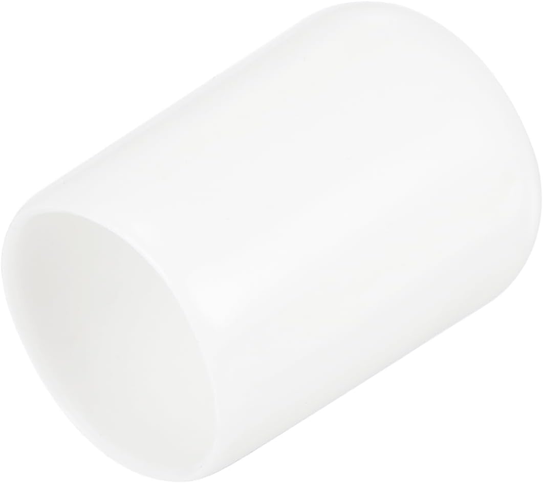 uxcell 20pcs Rubber End Caps 13.5mm ID Vinyl Round Tube Bolt Cap Cover Thread Protectors White
