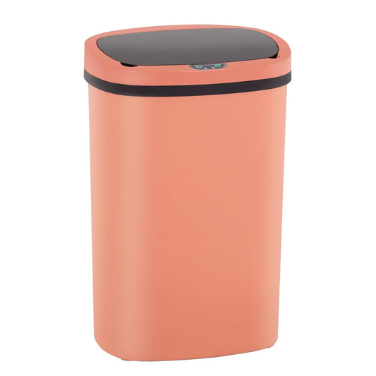 Automatic Motion Sensor Bathroom Trash Can with Lid, 13 Gallon Touchless Trash Bin, Smart Dog Proof Garbage Can, Touch Free Waste Basket for Toilet, Office, Bedroom,Pink
