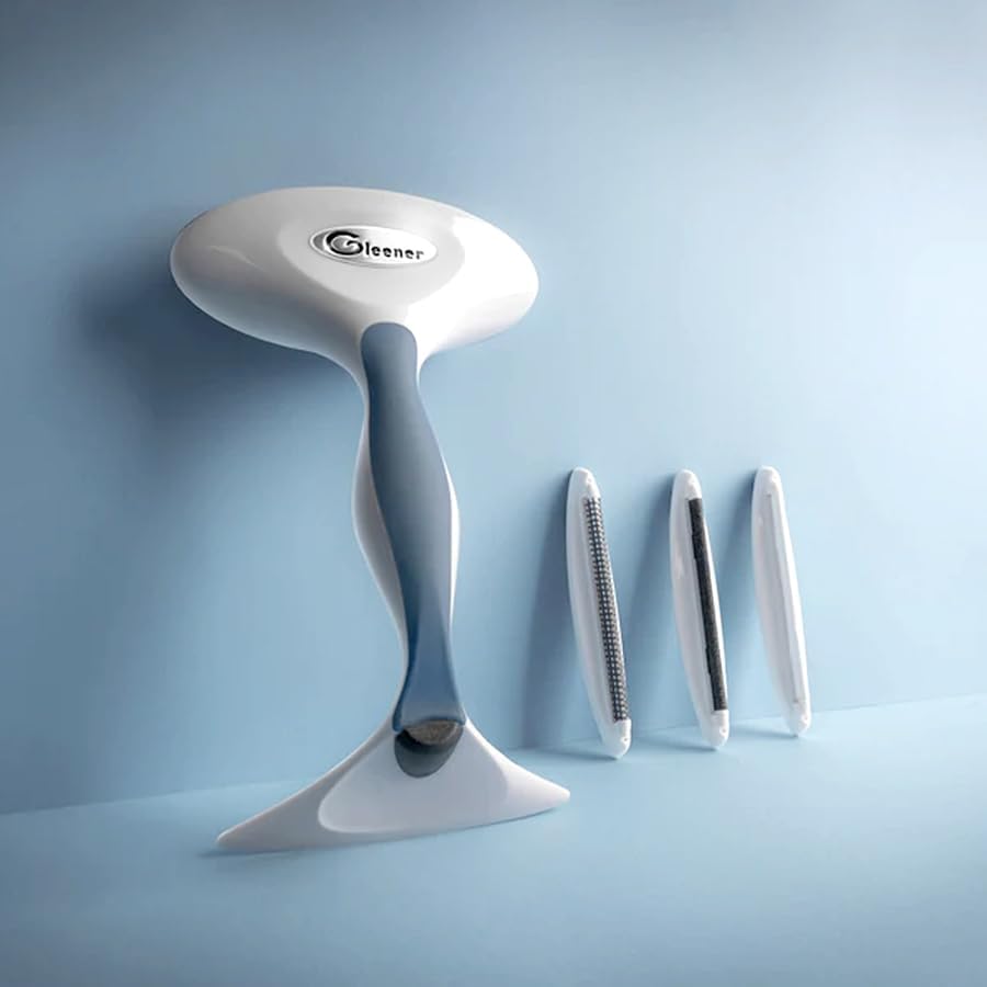 GLEENER Battery-Free Fabric Shaver & Lint Brush | Ultimate Fuzz Remover Sweater Comb | Lint Remover and Depiller for Clothing & Furniture (Slate Blue in Carton Box)