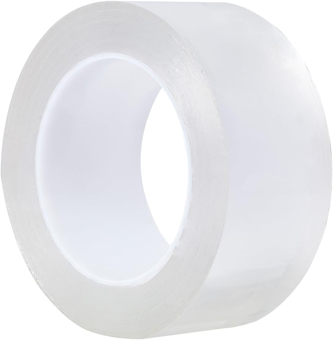 Transparent Window Weather Sealing Tape 2inch*33ft Weather Stripping Residue-Free Clear Window Insulation Tape for Doors Windows and Shower Glass Gaps