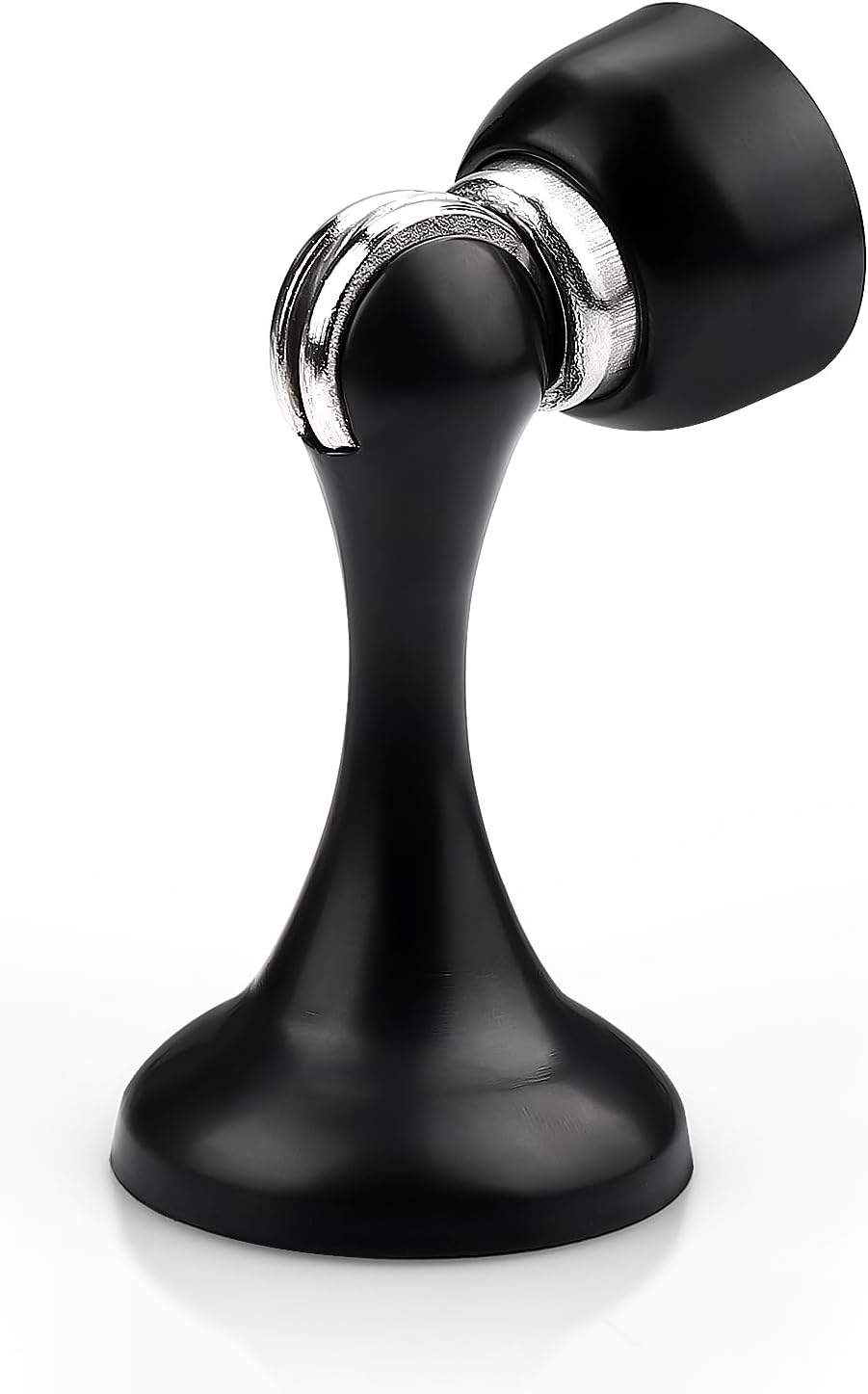 Probrico Black Magnetic Door Stoppers for Bottom of Door, Stainless Steel Magnet Door Catch Door Stop to Keep Door Open, Heavy Duty Door Holder, Wall and Floor Mounting, 1 Pack