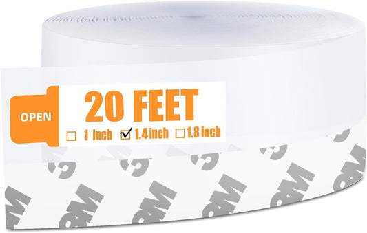 20 Ft Weather Stripping Door Seal Strip,Shower Door Bottom Seal,Self Adhesive Silicone Draft Stopper,for Door Frame,Windows and Shower Door (Transparent, 35mm)