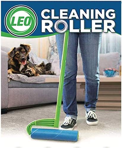 Leo 10-Inch Wide Lint Roller Refills, 6 Rolls with 50 Sheets Each (300 Sheets Total), Extra Sticky for Pet Hair, Carpet & Floor Cleaning