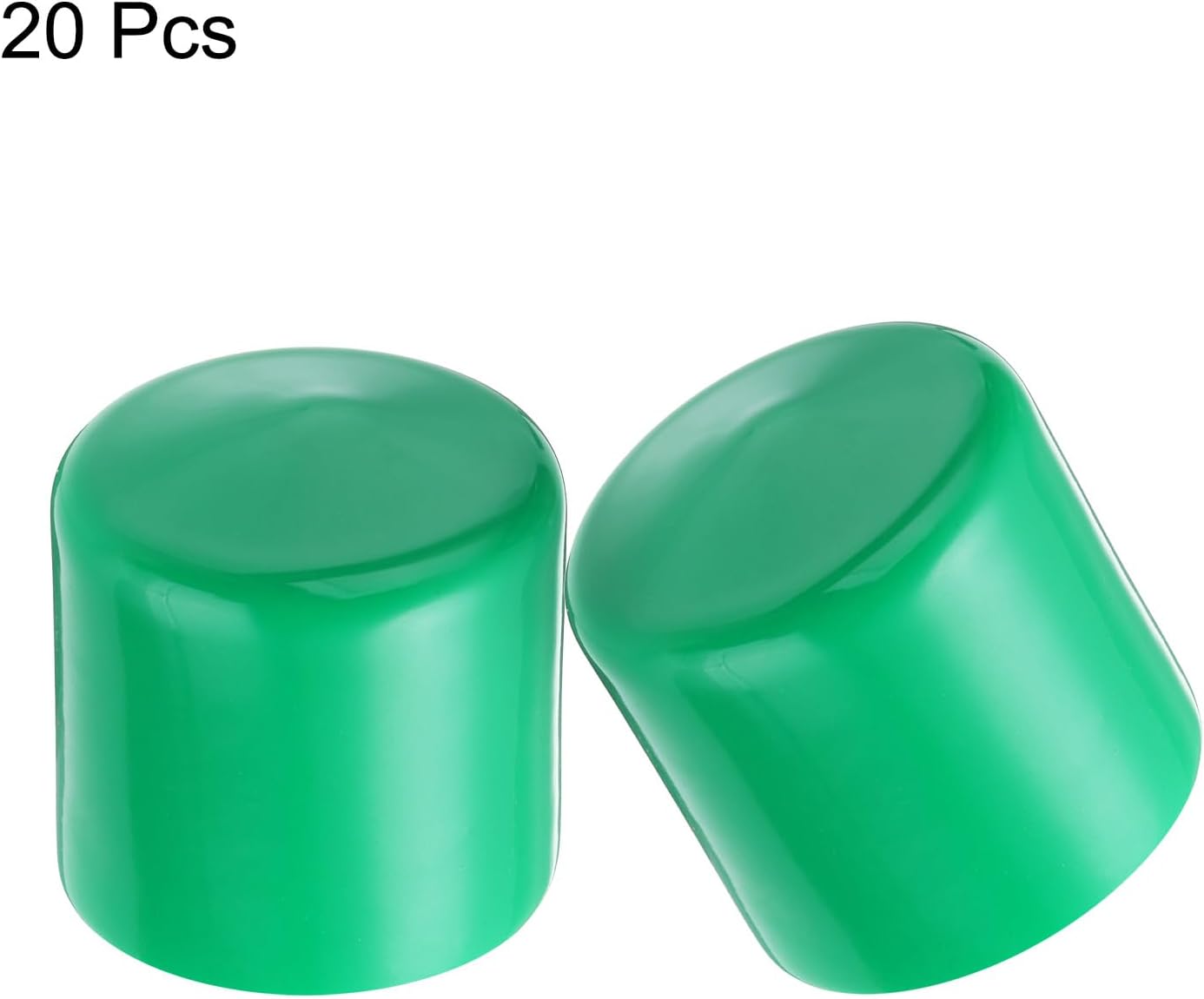 uxcell 20pcs Rubber End Caps 43mm ID Vinyl PVC Round Tube Bolt Cap Cover Screw Thread Protectors Dark Green