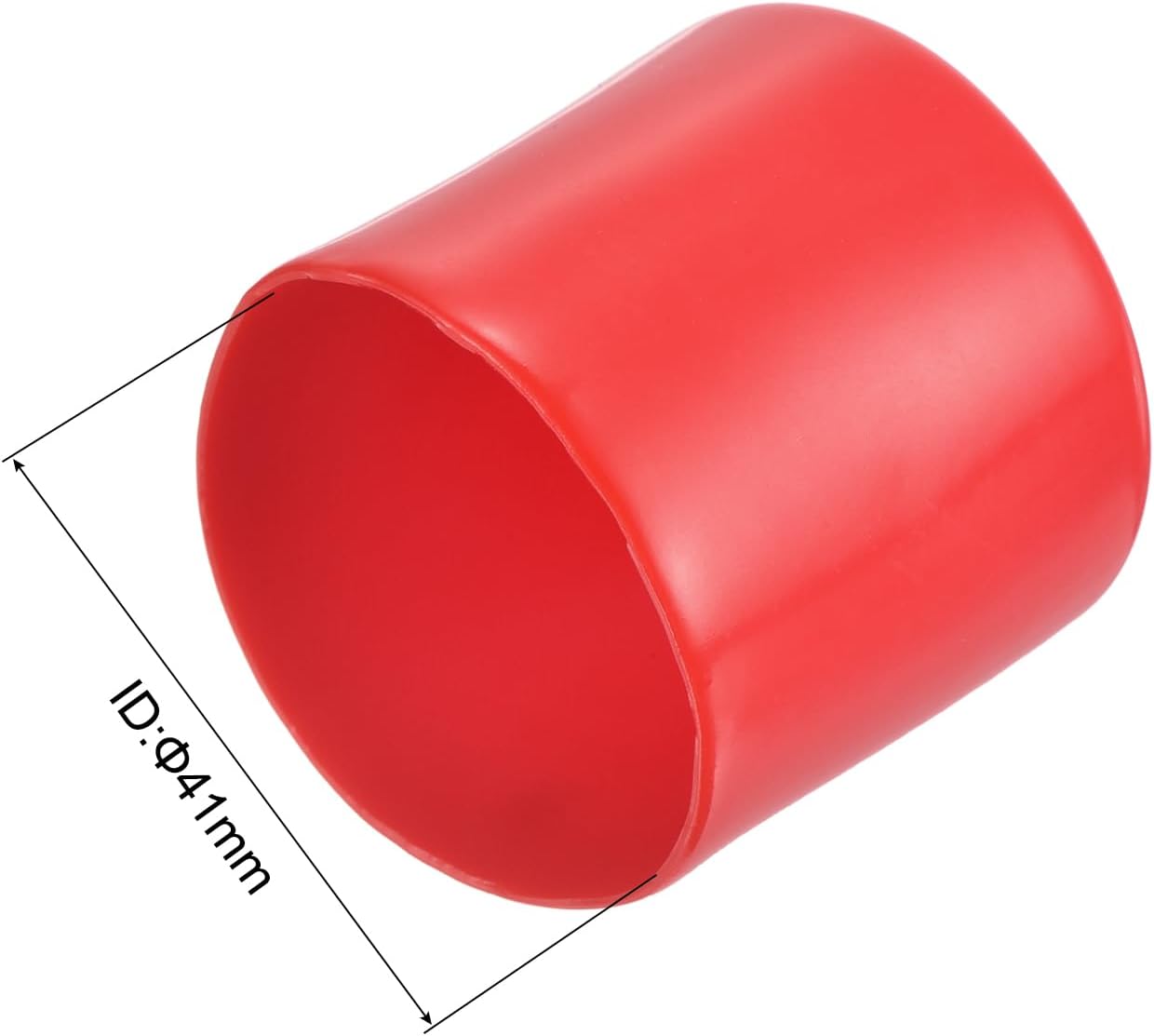 uxcell 20pcs Rubber End Caps 41mm ID Vinyl Round Tube Bolt Cap Cover Thread Protectors Red