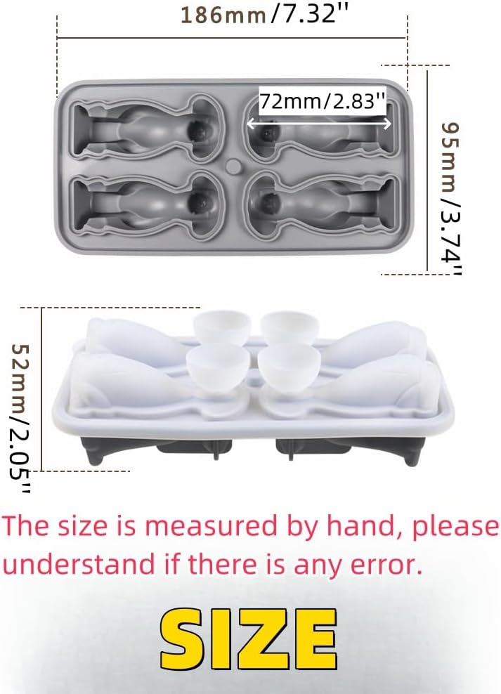 Cute 3D Labrador Dog Silicone Ice Cube Tray Mold Cartoon Animal Ice Box BPA-Free (Green)