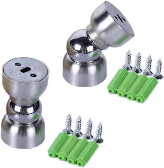 Ultra Short Type Brushed Stainless Steel Magnetic Door Stopper, Ultra Mini Home Office Commercial Door Stop (Stainless Steel)