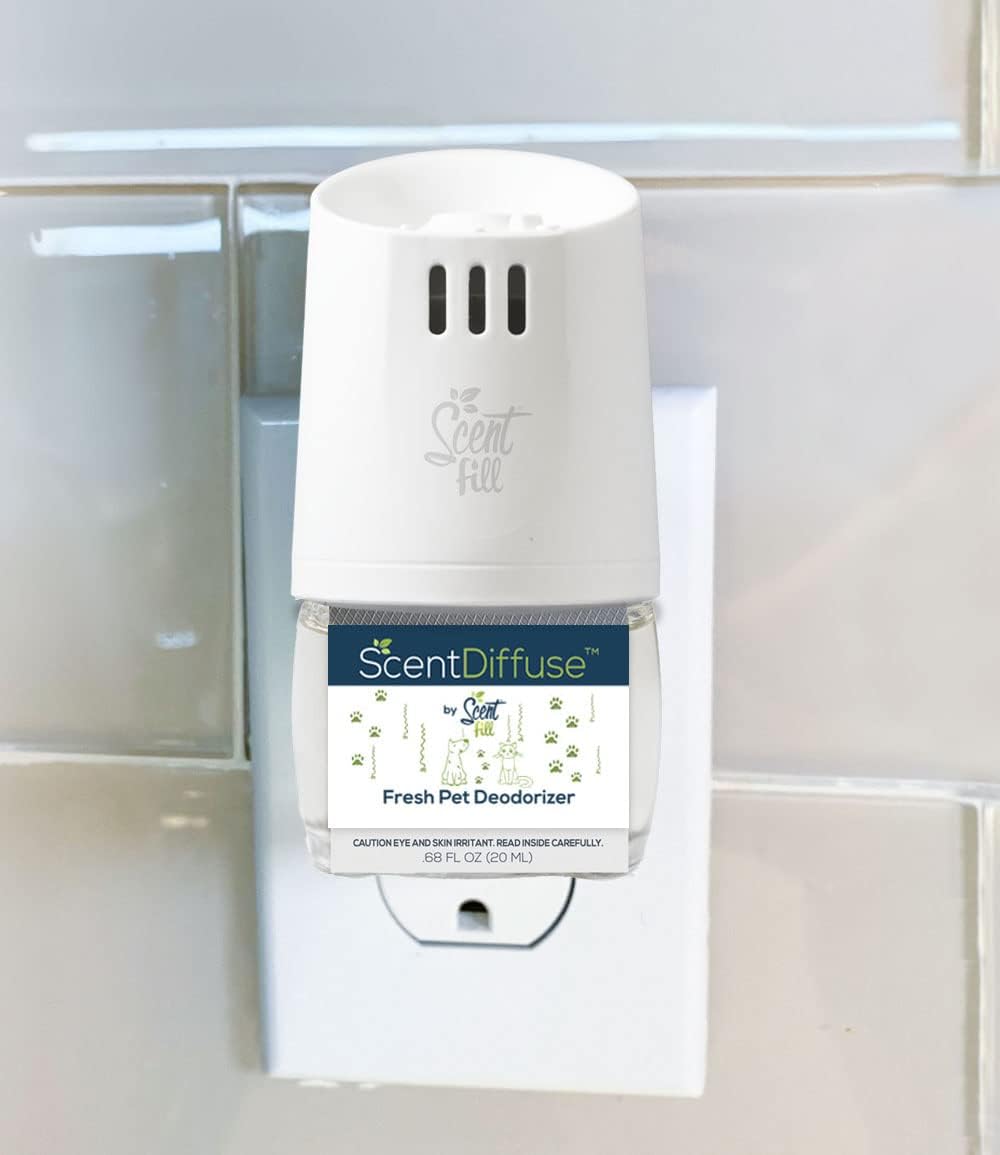 Scent Fill Fresh Pet Plug in Air Freshener, 4 Scented Oil Refills