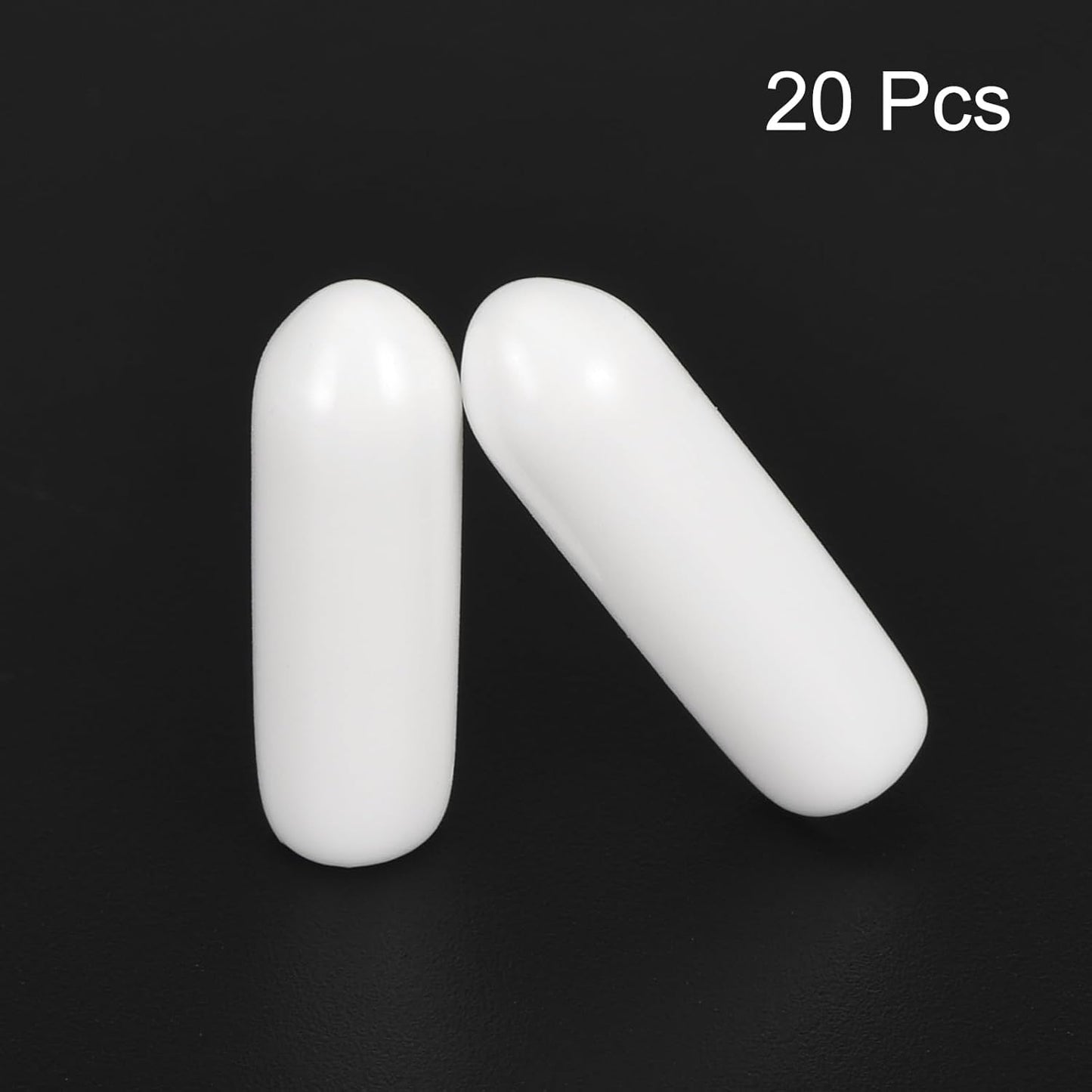 uxcell 20pcs Rubber End Caps 3.5mm ID Vinyl Round End Cap Cover Screw Thread Protectors White