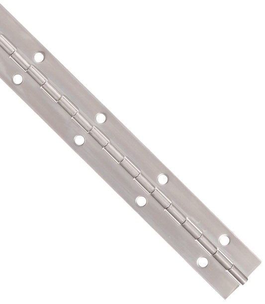 Stainless Steel Continuous Hinge with Hole, Bright Annealed Finish (7 Feet, 1-1/2 Inches)