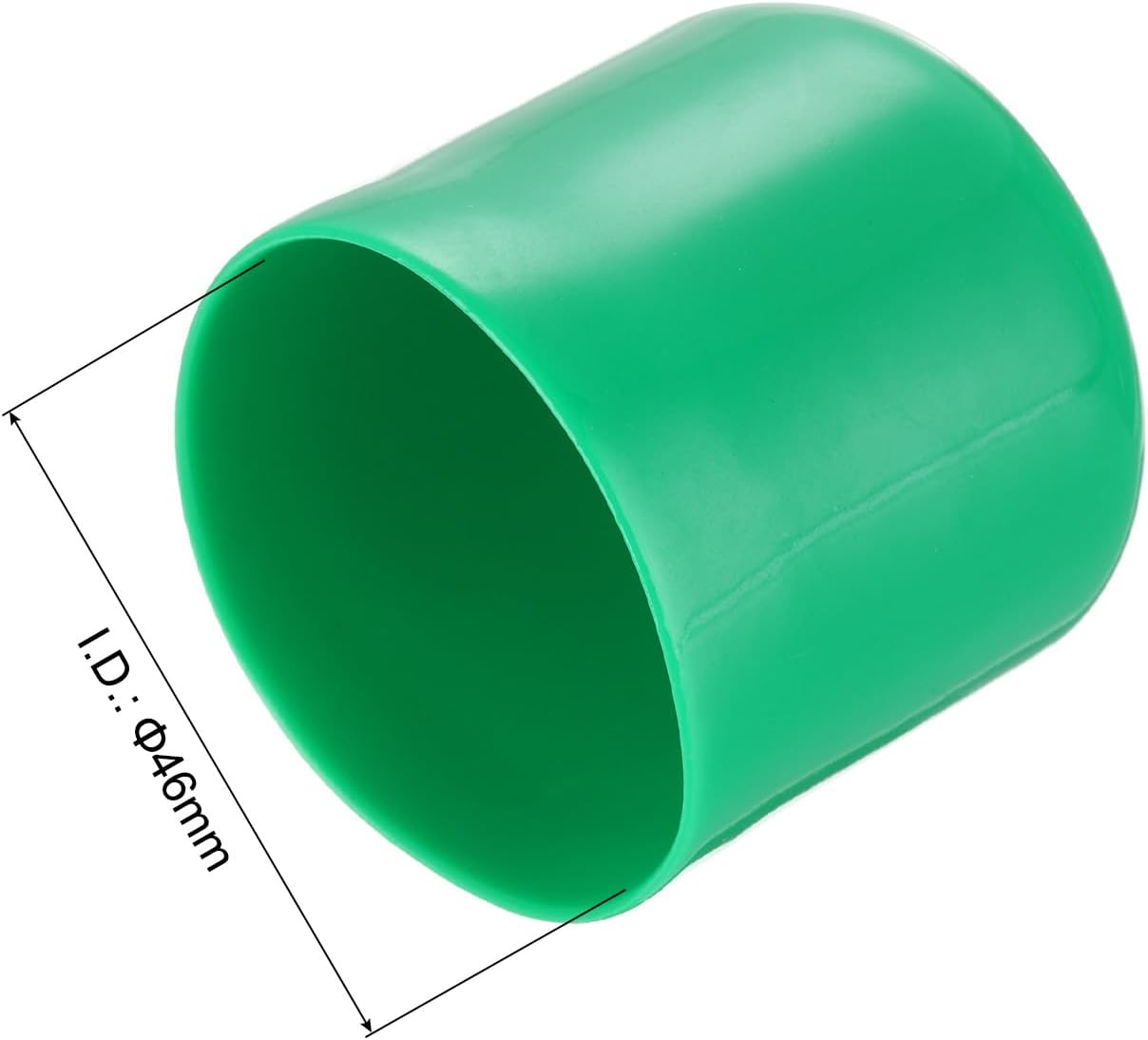 uxcell 20pcs Rubber End Caps 46mm ID Vinyl PVC Round Tube Bolt Cap Cover Screw Thread Protectors Dark Green