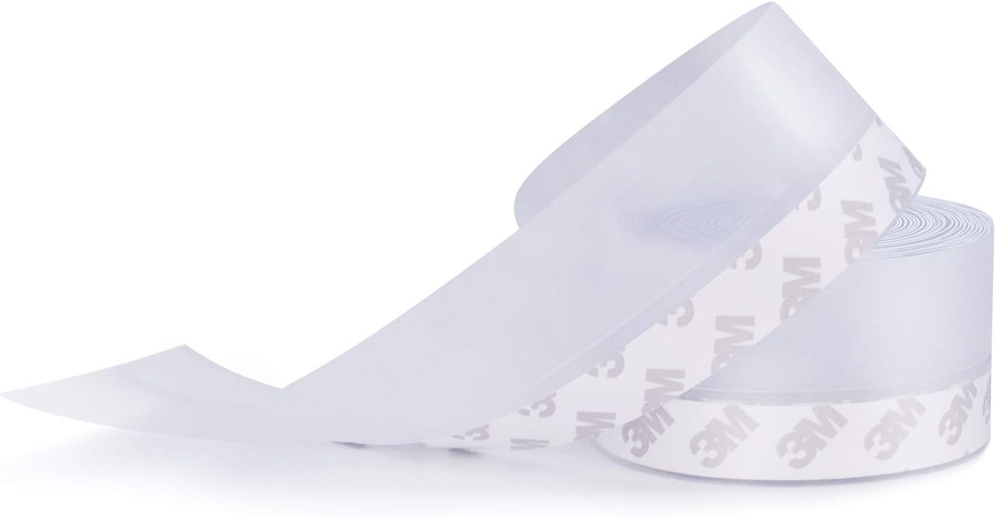 TAROSE Weather Stripping, Silicone Door Seal Strip Door, Window, Transparent 16 Feet Long (Width 35mm)