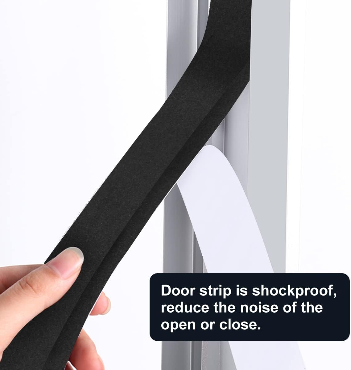 2 Rolls Weather Stripping Door Seal, 1''W x 3/8'' T Foam Tape Single Sided, Adhesive Closed Cell Weather Strip (Total 16 Feet Long)…