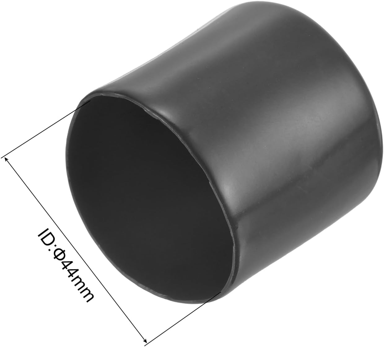 uxcell 20pcs Rubber End Caps 44mm(1 3/4") ID Vinyl Round Tube Bolt Cap Cover Thread Protectors Dark Grey