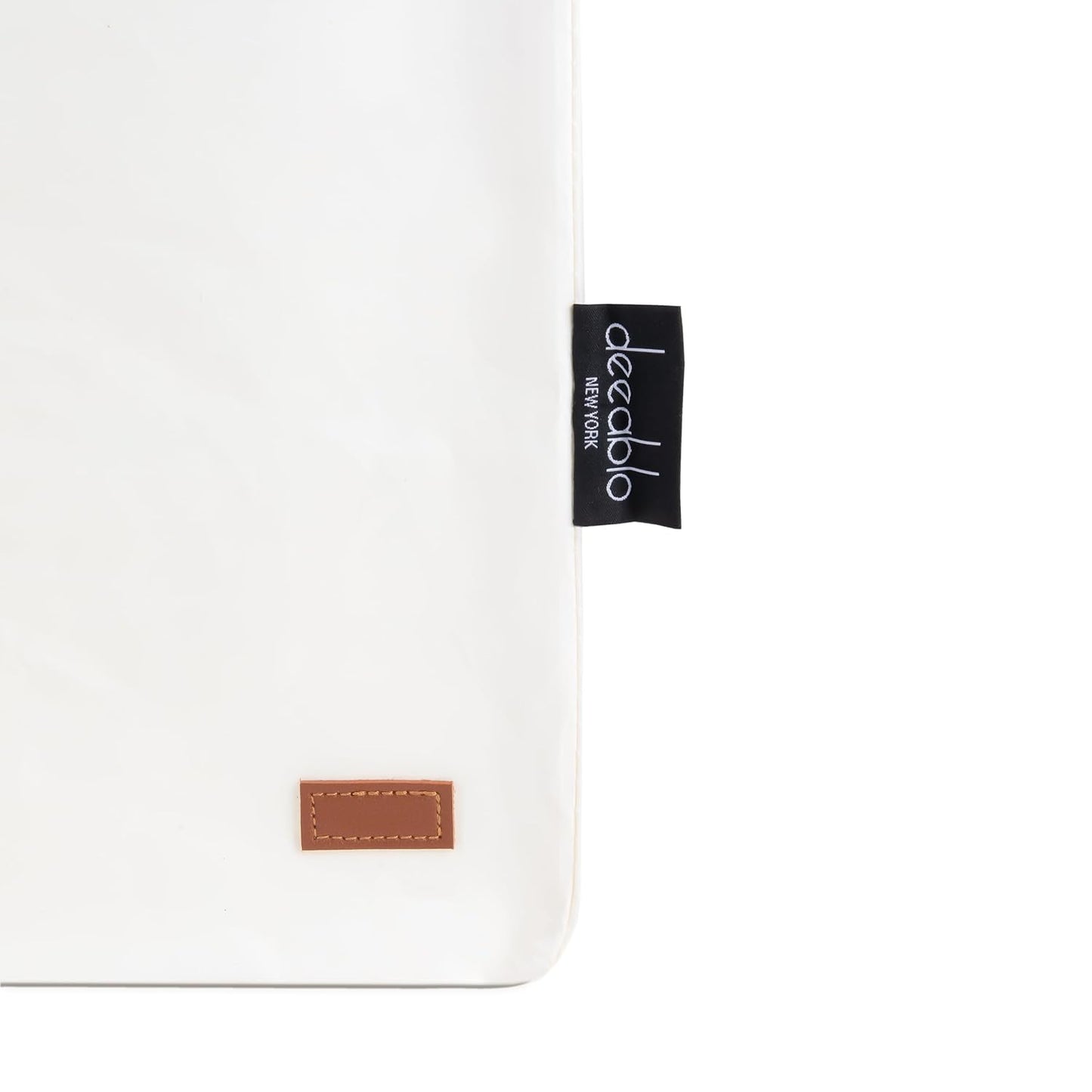 Deeablo New York - Sustainable Reusable Indoor Recycling Bin for Kitchen, Multipurpose Recycle Bin, Large Recycling Bins for Home, Washable Paper Bag for Recycling (White)