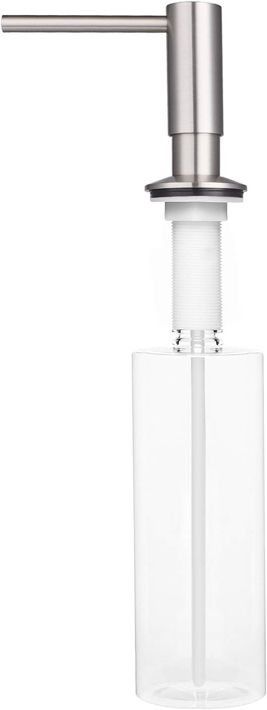 Samodra Sink Soap Dispenser, Metal Pump Head Liquid Lotion Countertop Kitchen Bathroom Soap Dispenser with 12 OZ PET Bottle