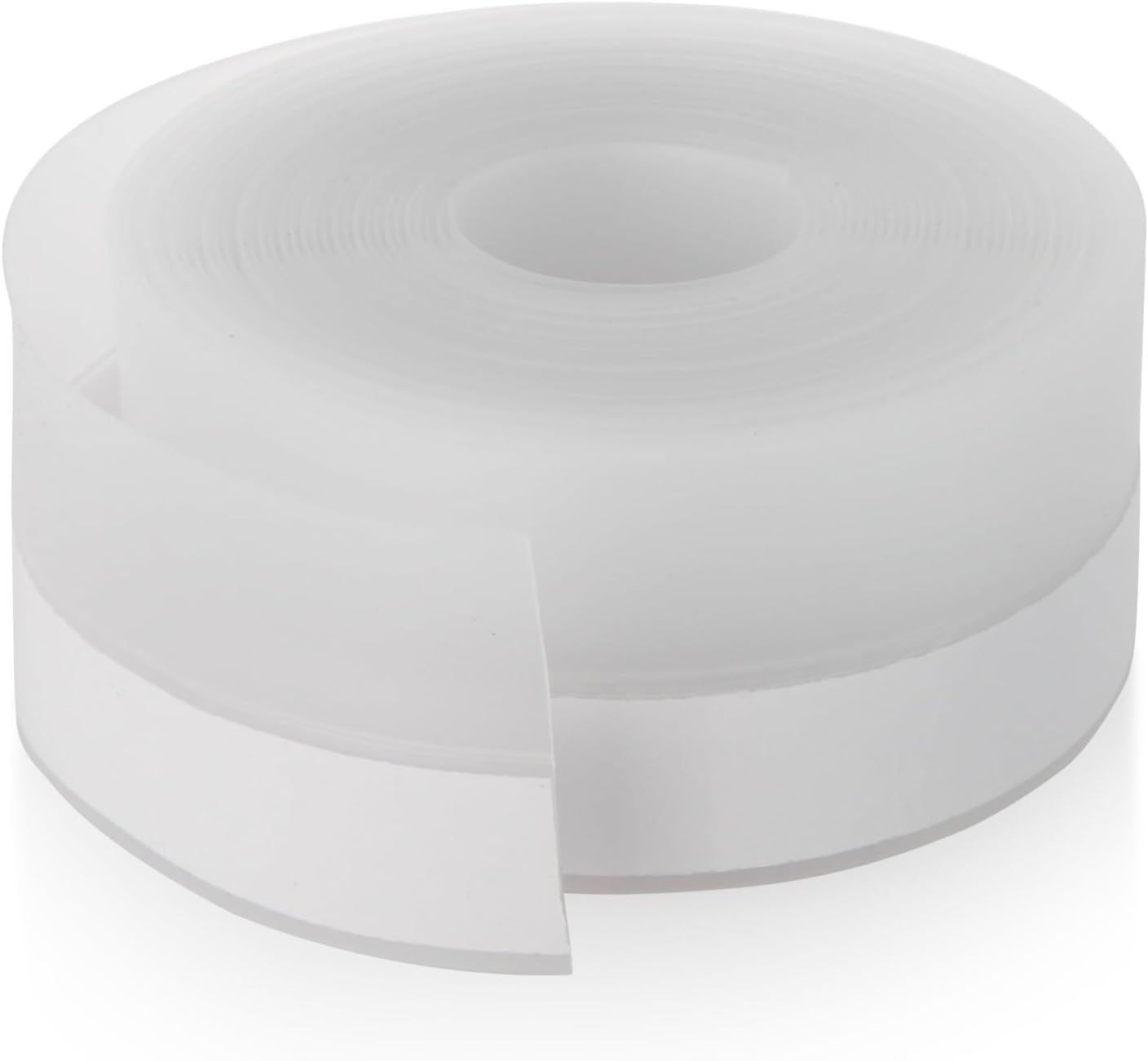 Silicone Weather Stripping Door Seal Strip, 16.4 Feet Self Adhesive Sealing Sticker Sealing Tape for Door Draft Stopper Adhesive for Doors Windows Shower Glass Gaps (Transparent, Width 35mm)