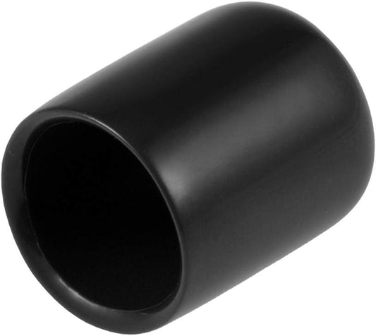 uxcell 20pcs Rubber End Caps 14mm ID Vinyl Round Tube Bolt Cap Cover Thread Protectors Black