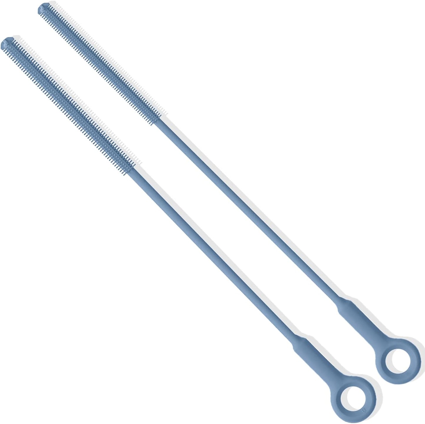 Extra Long Straw Cleaner Brush,Reusable and Soft Silicone Straw Cleaning Brush to Clean Crevice(Blue)