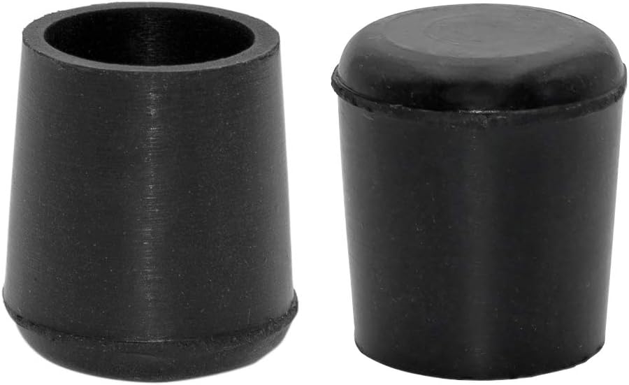 Flyshop Furniture Table Covers, Non-Slip Heavy Duty Rubber Leg Tips, Chair Leg Caps Floor Protector, Round Black 4PCS Size 19mm, 3/4"