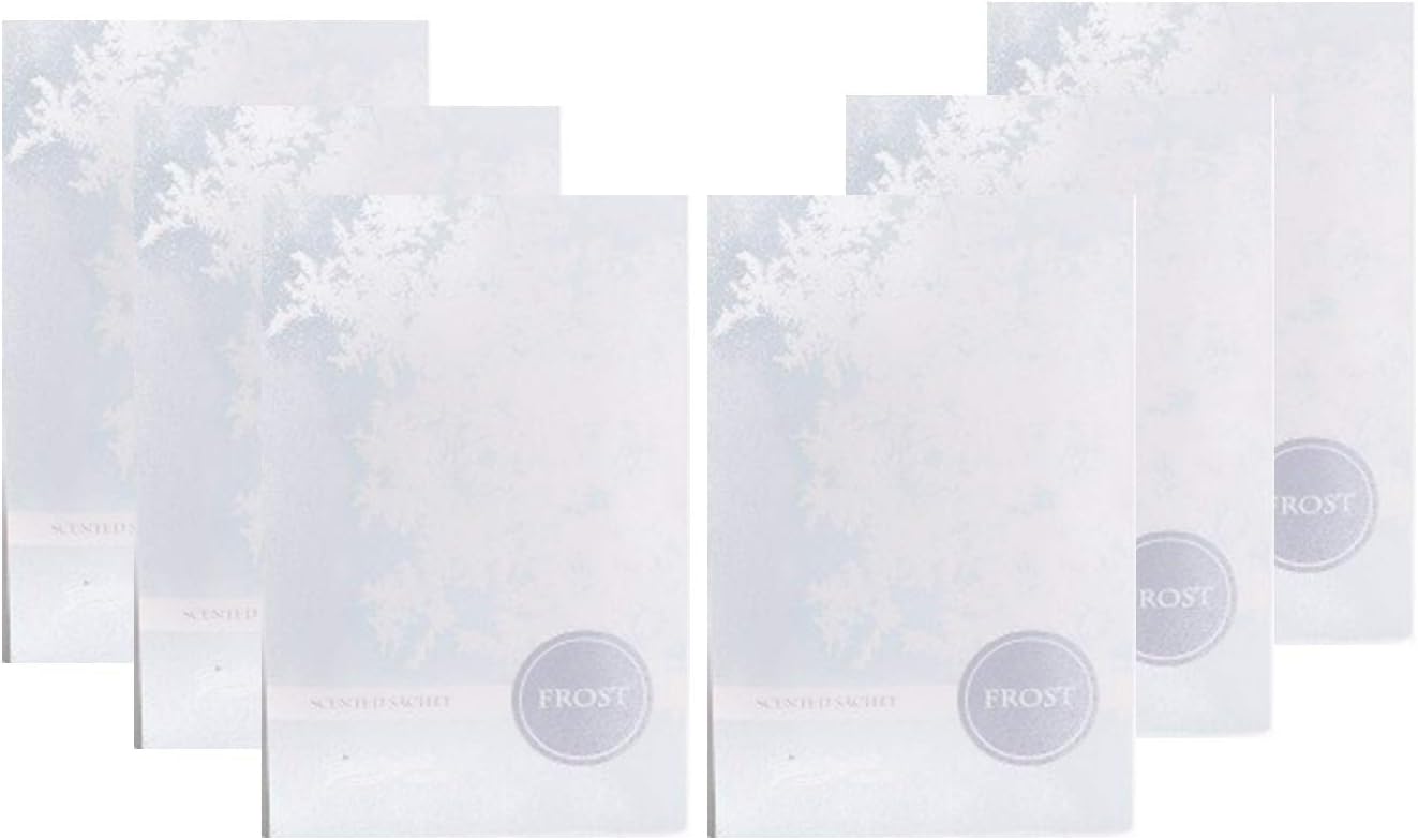 Floral Simplicity Frost Scented Sachets Pack of 6, Fall & Winter - Long-Lasting Scented Bags, Home Fragrance & Deodorizer, Air Freshener & Deodorizer for Closet, Room, or Cars, Made in USA