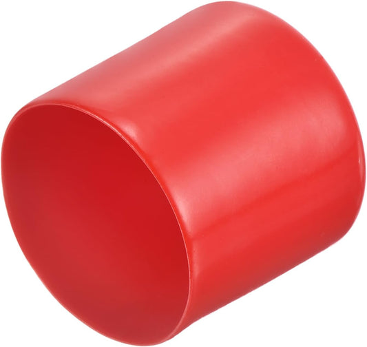 uxcell 20pcs Rubber End Caps 46mm ID Vinyl Round Tube Bolt Cap Cover Thread Protectors Red