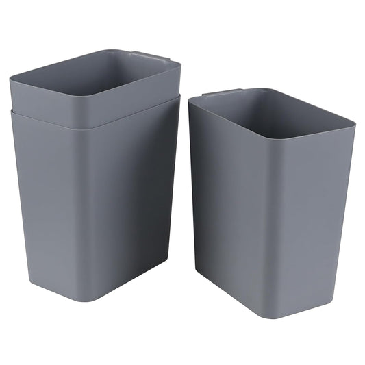 3 Pack 4.5 Gallon Open-top Trash Cans, Plastic Wastebasket Garbage Can