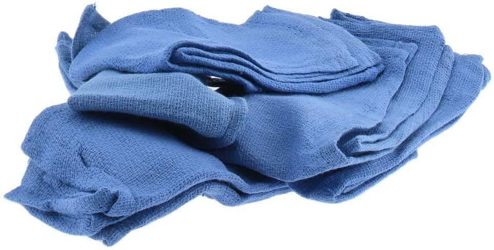 PRO SOURCE 10 Lb Box Virgin Surgical Lint-Free Blue Cotton Huck Towels: 16" x 25"