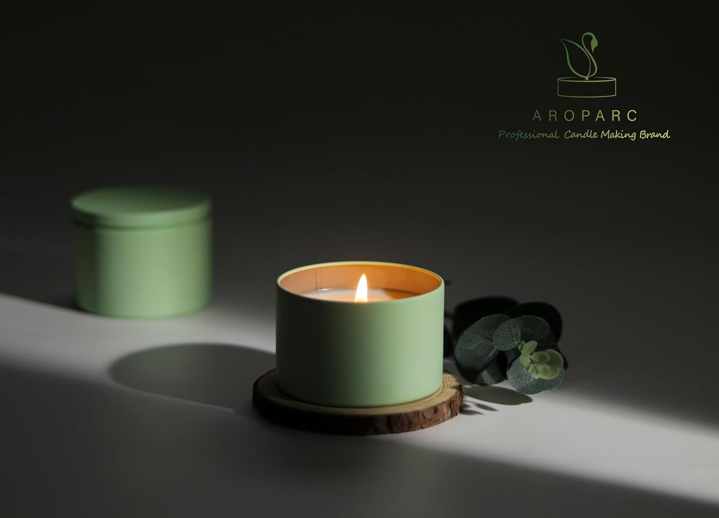 Candle Tins with Lids, 3 Wicks Candle Jars 14oz/420ml Candle Containers 12 Pack Seamless Bulk Candle Containers for Candle Making Supplies Wholesale Empty Candle Jars - Mint