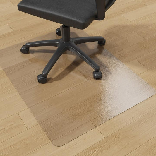 Clear Chair Mat, 48" x 36" Chair Mat for Hard Floors, Desk Floor Mat for Gaming Chair, Anti-Slip Vinyl Floor Mat for Home Office Living Room, Clear