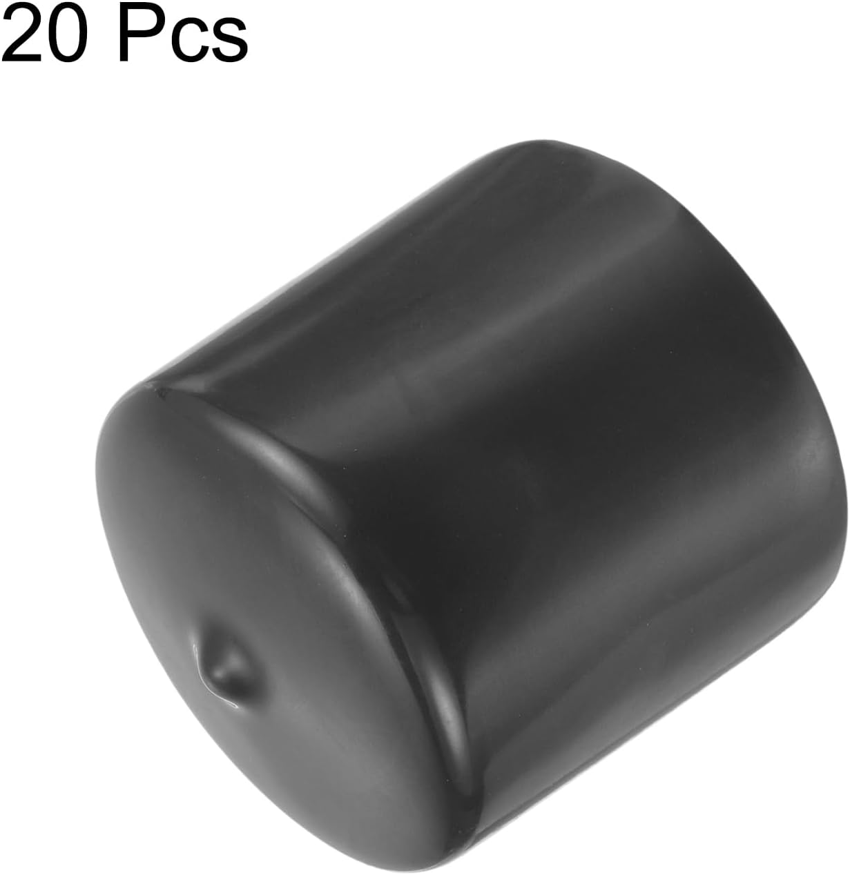 uxcell 20pcs Rubber End Caps 43mm ID Vinyl Round Tube Bolt Cap Cover Thread Protectors Dark Grey