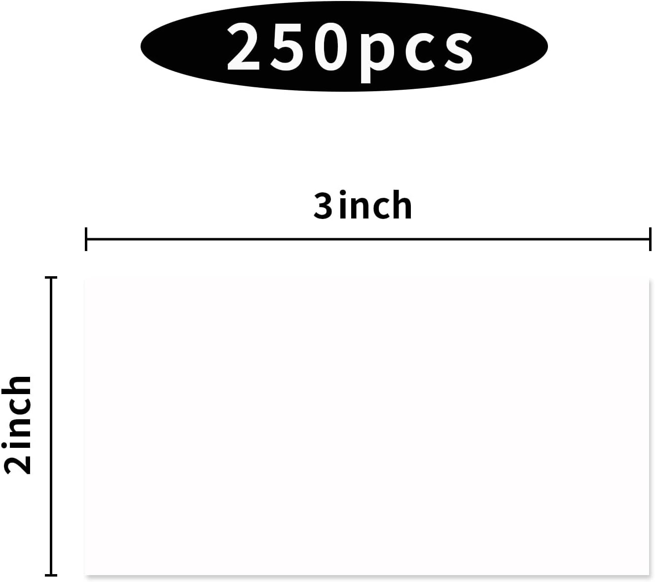 STARLIBOO Colored Labels Stickers 3 x 2 Inch, Removable Rectangle Moving Labels Stickers, 250Pcs Garage Sale Price Stickers, Adhesive Moving Labels for Boxes White