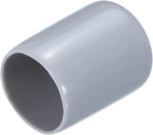 uxcell 20pcs Rubber End Caps 15mm ID Vinyl PVC Round Tube Bolt Cap Cover Screw Thread Protectors Grey