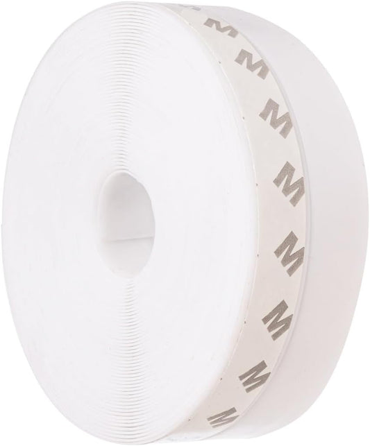 Weather Stripping Door Seal Strip for Gaps, Silicone Draft Stopper Adhesive Tape for Sliding Doors, Windows, Shower Glass, Soundproof Seal for Home Insulation, 32.8ft Roll White