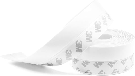 TAROSE Weather Stripping, 33 Feet Silicone Door Seal, White, 35MM