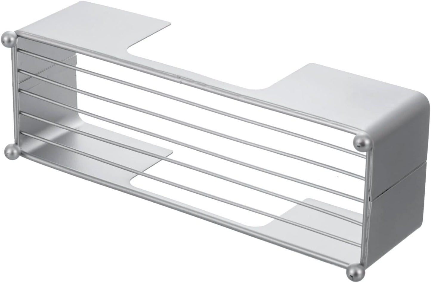 MyGift Metal Tabletop Folded Hand Towel Holder, Modern Silver Tone Commercial Countertop Tissue Dispenser Tray for Trifold, C-Fold and Z-Fold Towels, Set of 2