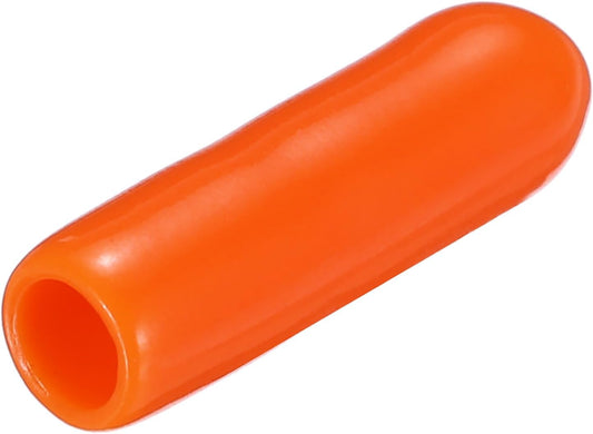 uxcell 20pcs Rubber End Caps 3mm(1/8") ID Vinyl PVC Round Tube Bolt Cap Cover Screw Thread Protectors,Orange