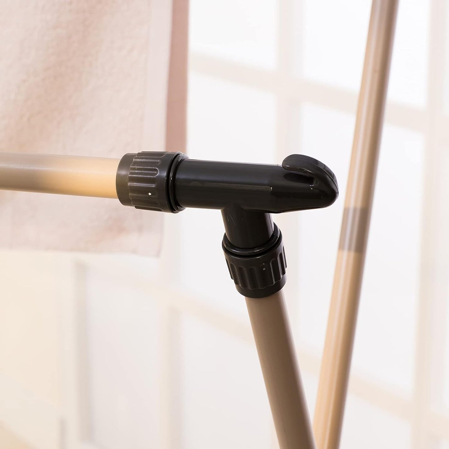 Clothes Drying Rack, Adjustable and Foldable Laundry Rack, Space Saving Hanger Rack, Retractable 47-79 Inch Clothes Rack Heavy Duty Garment Rack for Indoor/Outdoor