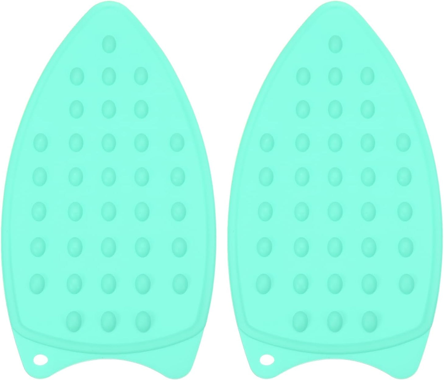 PATIKIL Silicone Iron Rest Pad, 2 Pcs Multipurpose Hot Heat Resistant Iron Rest Plate Protective Pad for Ironing Board Hot Resistant Steamer Steam Compact Mat, Lake Blue