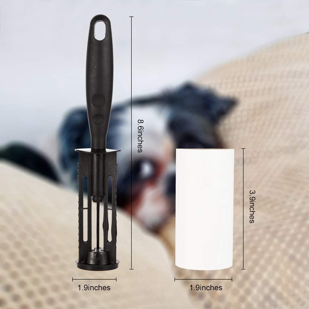 Lint Rollers for Pet Hair Extra Sticky, Pet Hair Remover Set Brush for Dog & Cat Hair Removal, Clothes, Furniture, 2 Handles with 4 Refills, 240 Total Sheets