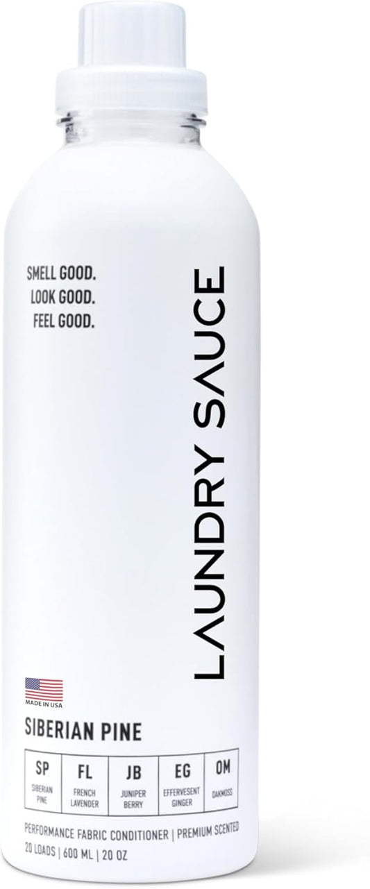 Laundry Sauce - Laundry Fabric Softener (Siberian Pine) Luxury Fragrance, Softens & Preserves Fabric, Reduces Wrinkles, 19 Fl Oz