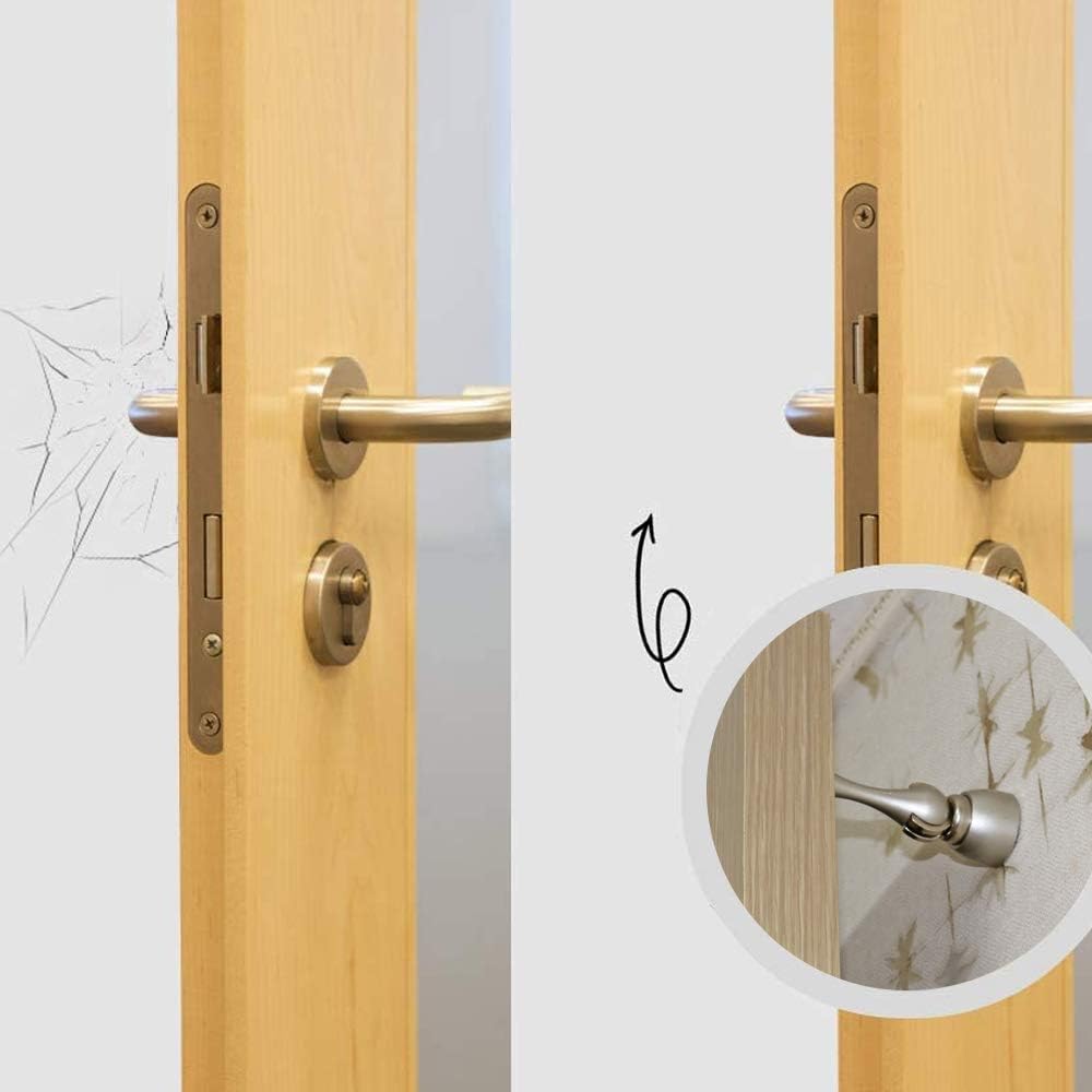 Magnetic Door Stop, Stainless Steel, Magnetic Door Catch, Door Holder, Door Stops, Wall Mounted, Floor Mounted, Door Banging Prevention (Small x 30pack, Satin Nickel)