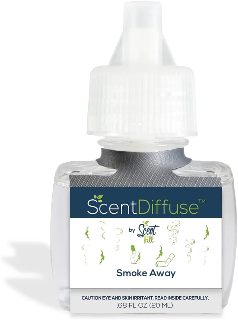 Scent Fill Smoke Away Plug in Air Freshener, 4 Scented Oil Refills